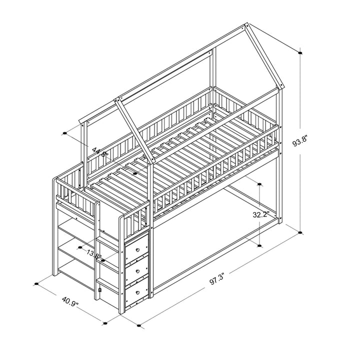 Bunk Bed With Shelves And Drawers, Storage Focused Design Home Essentials