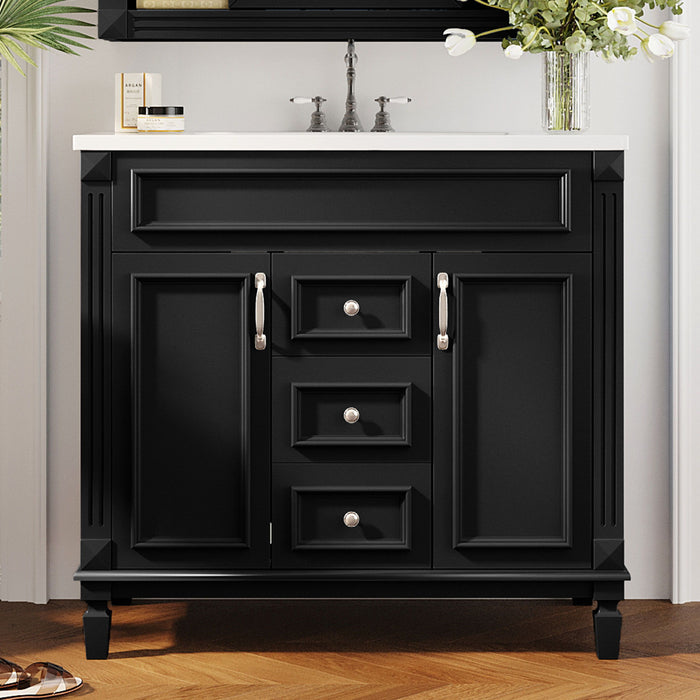 Bathroom Vanity Cabinet With 2 Soft Closing Doors And 2 Drawers Hearth and Haven