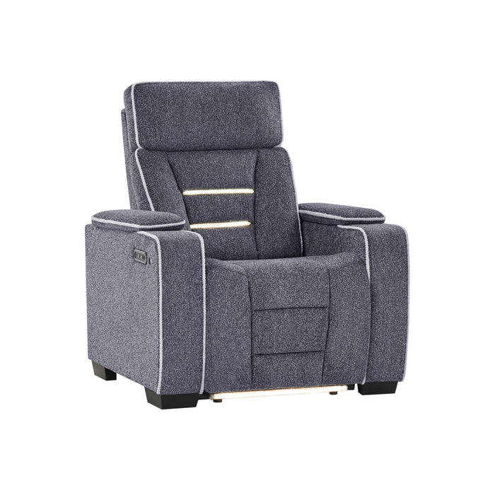 Austin - Recliner With Storage Arms - Gray Global Furniture USA