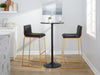 Mason Mara - Contemporary Versatile Desig Fixed Height Barstool (Set of 2) Lumi Source