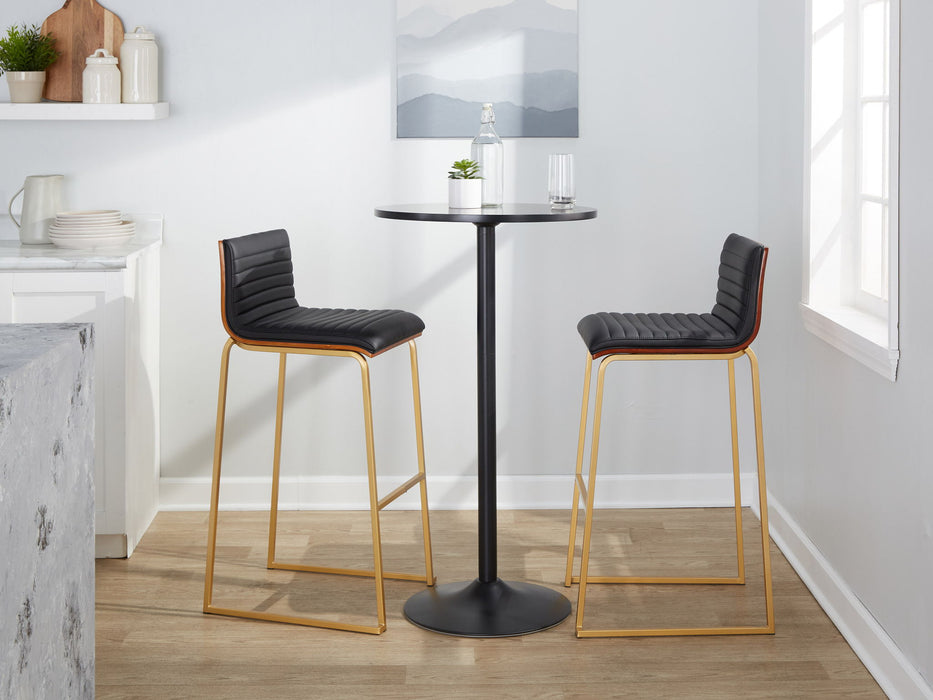 Mason Mara - Contemporary Versatile Desig Fixed Height Barstool (Set of 2) Lumi Source
