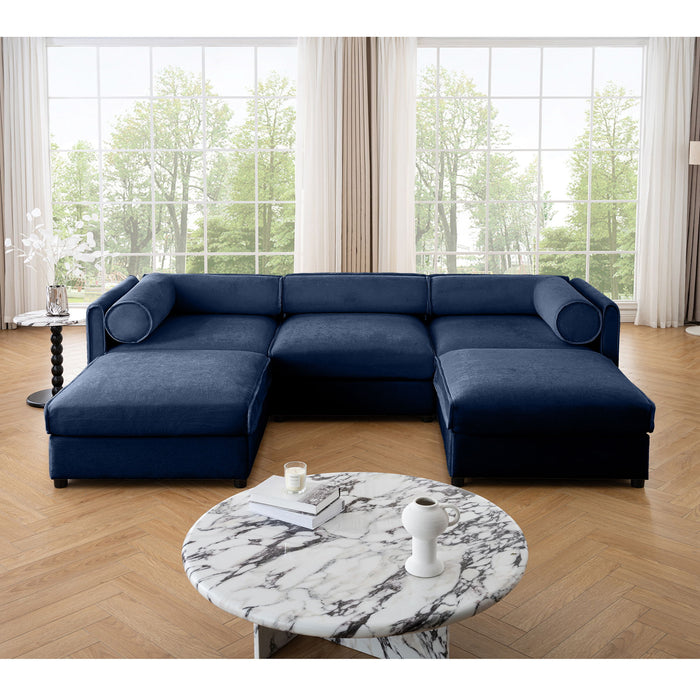 Contemporary Elegant Sofa With Storage And Ottoman Home Essentials