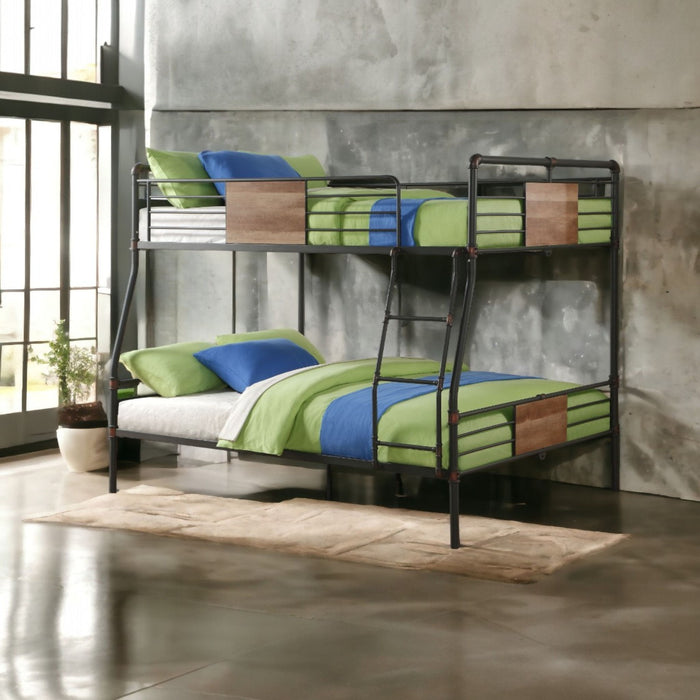 Brantley - Full Long / Queen Bunk Bed - Black Acme