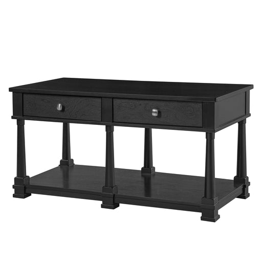 Coffee Table With 2 Storage Drawers & Lower Open Shelf Hearth and Haven