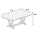Dining Table With V - Legs Rectangular Furniture - Antique Black Home Essentials