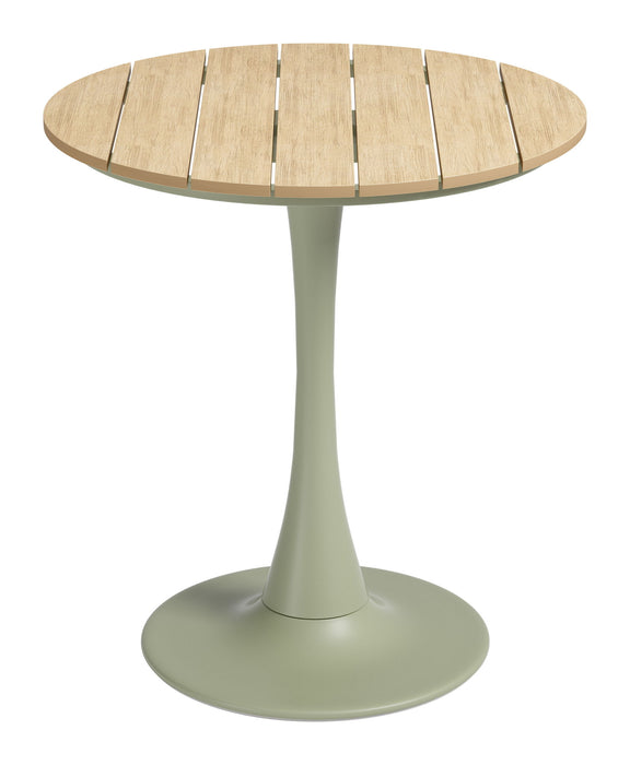 Oswego - Bistro Table - Light Brown / Green Zuo Modern