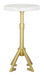Maurice - Side Table - White / Gold Zuo Modern