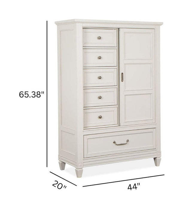 Willowbrook - Door Chest - Egg Shell White With Slight Rub Through Magnussen Furniture