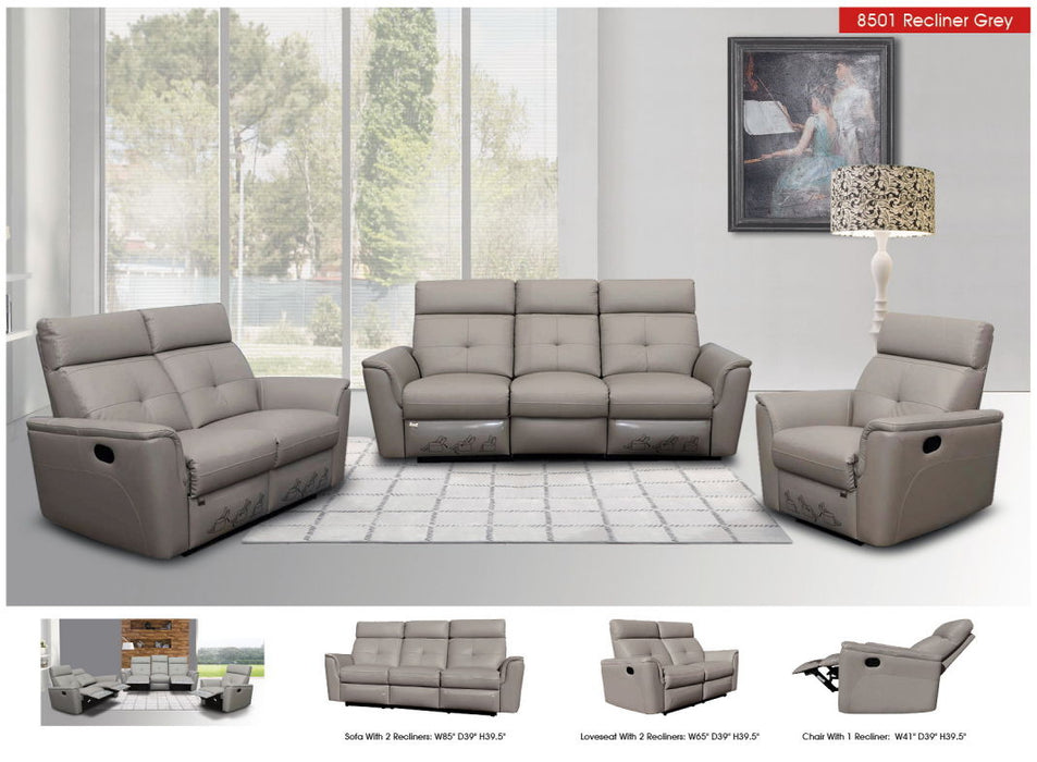 8501 - Sofa With 2 Manual Recliners Extravaganza Collection