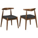 Dining Chairs With Ergonomic Backrest (Set of 2) Noble House