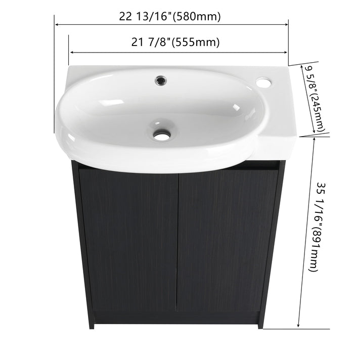 Freestanding Bathroom Vanity & Sink, Soft Close Doors Home Essentials