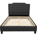 Modern Bed Frame With Tufted Upholstered Headboard Home Essentials