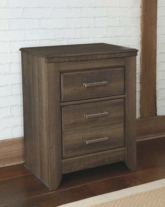 Juararo - Two Drawer Night Stand - Dark Brown Signature Design by Ashley®