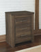 Juararo - Two Drawer Night Stand - Dark Brown Signature Design by Ashley®