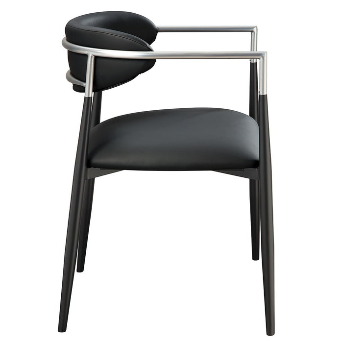Jaramillo - Arm Chair (Set of 2) - Black Leatherette ACME