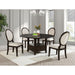 Fulton - 5 Piece Dining Table Set With Upholstered Chairs - Dark Brown Furniture Max