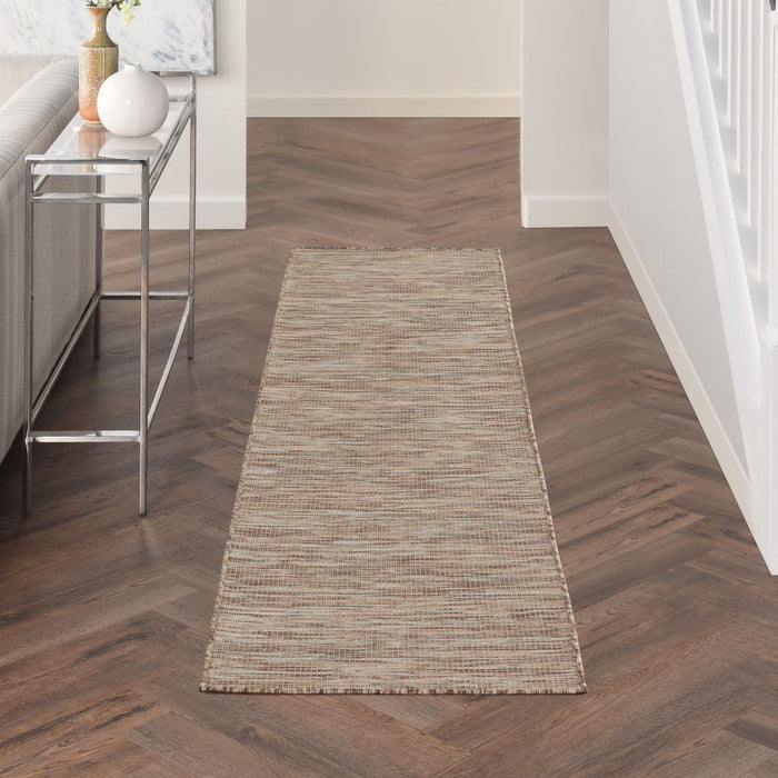 8' Power Loom Runner Rug - Beige