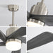 52" Ceiling Fan With Dimmable LED Light, 5 Blades, Reversible DC Motor - Nickel Daily Nest