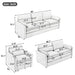 Cozy Sofa Set Oversized Comfy Cloud Sofa With Double Cushion Hearth and Haven