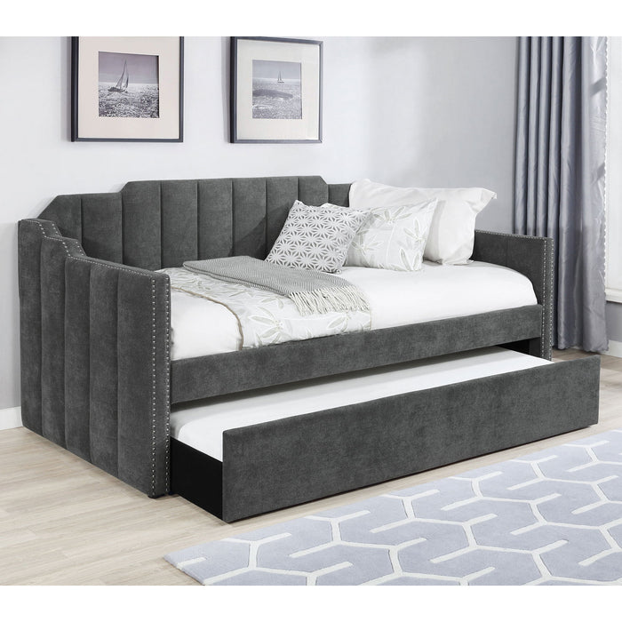 Pressley - Twin Daybed With Trundle - Charcoal