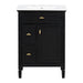 Bathroom Vanity With Sink, Flip Drawer, 2 Drawers, Adjustable Shelf Hearth and Haven