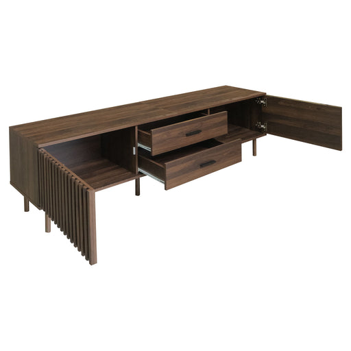TV Stand For TVs Up To 80", Media Entertainment Center With Ample Storage - Dark Brown Hearth and Haven