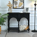 Accent Carved Console Table With Open Shelf And 2 Drawers For Living Room - Black Home Essentials