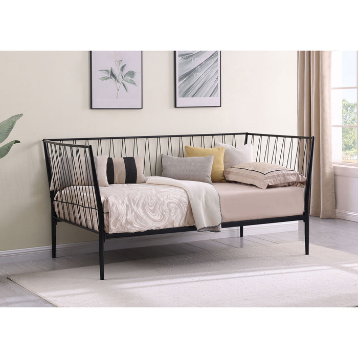 Vertigo - Twin Daybed With Slatted Support - Matte Black Furniture Max