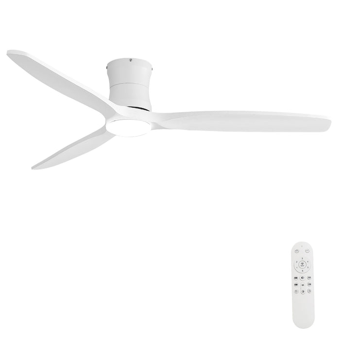 52" Ceiling Fan With Light, Dimmable DC Reversible Motor, 3 Blades Daily Nest