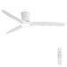 52" Ceiling Fan With Light, Dimmable DC Reversible Motor, 3 Blades Daily Nest