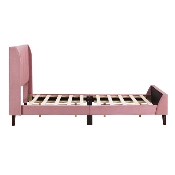 Upholstered Platform Bed Velvet