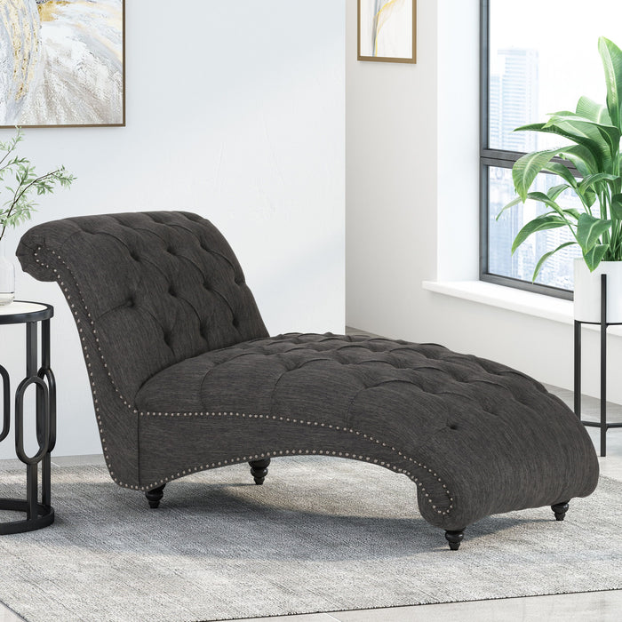 Nh-Ihave - Chaise Lounge - Charcoal - Fabric