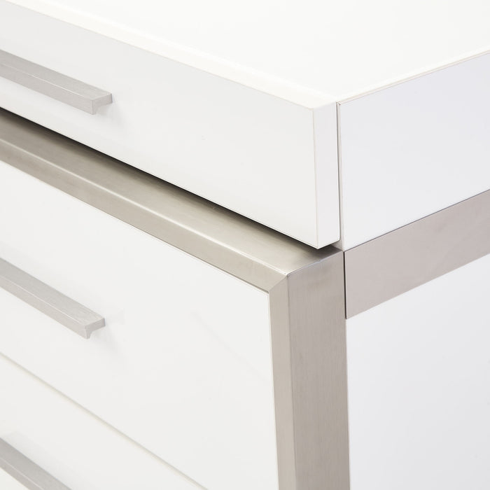 Marquee - Nightstand - Cloud White Michael Amini