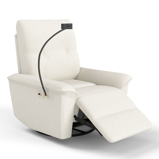 270° Power Swivel Rocker Recliner Chair With Phone Holder, Electric Glider Reclining Sofa With USB Ports For Living Room Bedroom - Beige Home Essentials