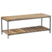 Foundry - Accent Bench With Slat Shelf - Natural Furniture Max
