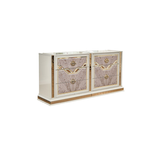 Omari - 6 Drawer Dresser - Beige Matrix Furniture Group