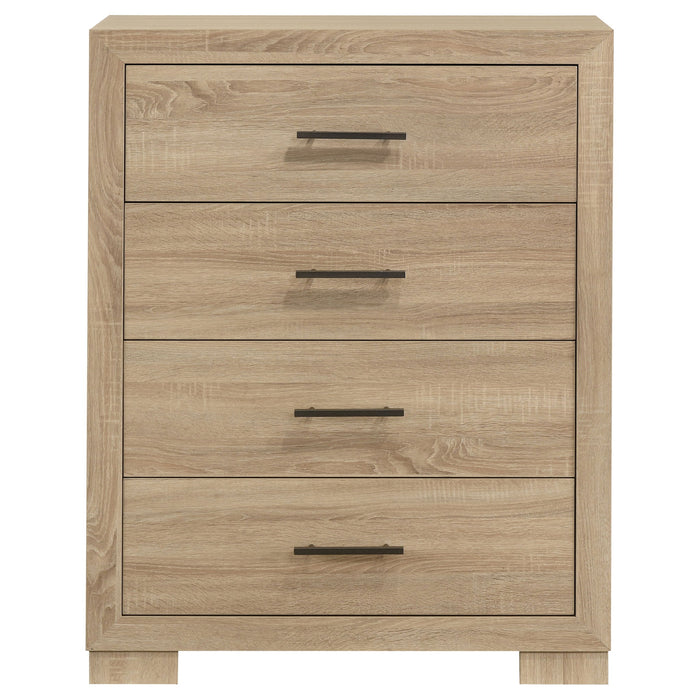Merritt - 4 Drawer Bedroom Chest - Light Oak Furniture Max