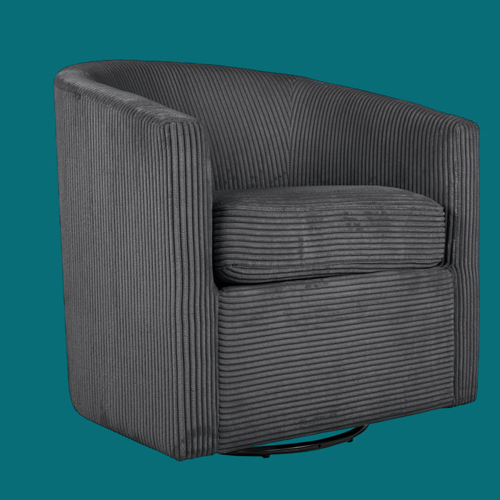Swivel Accent Chair With U Backrest, Plush Cushion Living Room Furniture Home Essentials