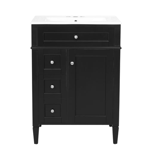 Bathroom Vanity With Top Sink, Storage Cabinet With 2 Drawers And Tip-Out Drawer Hearth and Haven