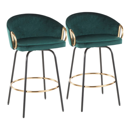 Claire - Contemporary / Glam Counter Stool (Set of 2) Lumi Source