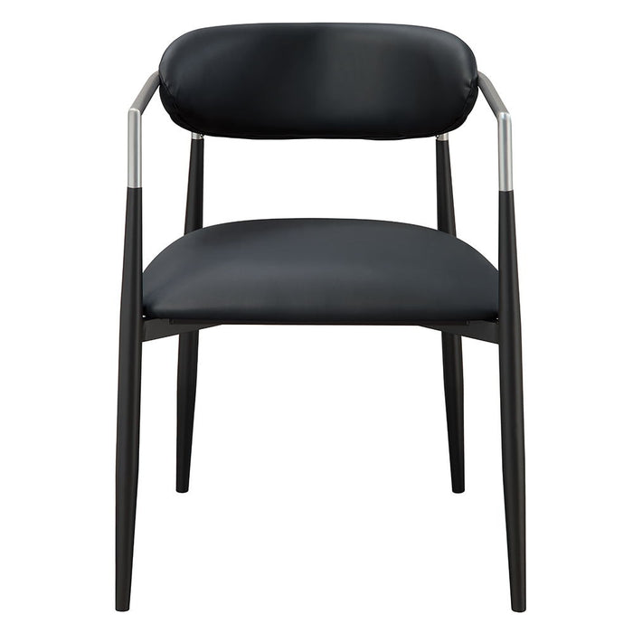 Jaramillo - Arm Chair (Set of 2) - Black Leatherette ACME