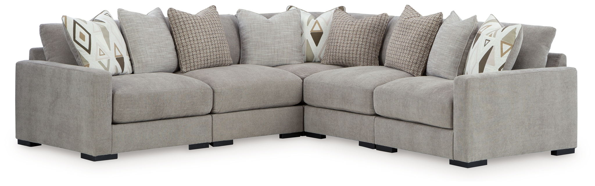 Aslan Court - 5-Piece Sectional - Pebble Benchcraft®