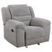 Sebring - Upholstered Glider Recliner Chair With Manual Recline And Smooth Gliding Motion - Gray Furniture Max