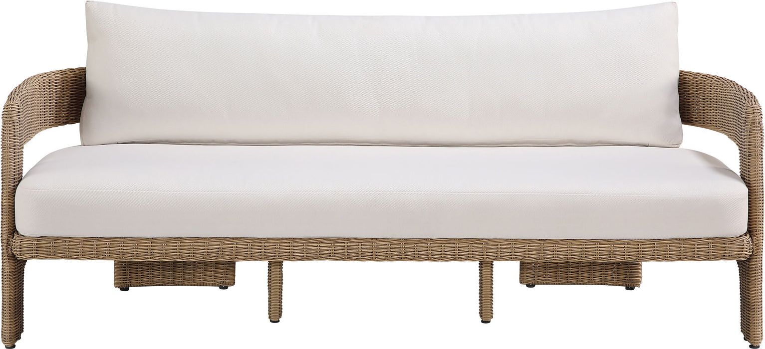 Sandbay - Olefin Water Resistant Fabric And Wicker Outdoor Patio Sofa Meridian Furniture