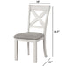 Dining Chairs With Cross Back, Cushion Seat (Set of 2) - White Home Essentials