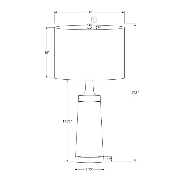 Lighting, Table Lamp, Resin, Contemporary - Black / Cream 8th Street
