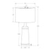 Lighting, Table Lamp, Resin, Contemporary - Black / Cream 8th Street