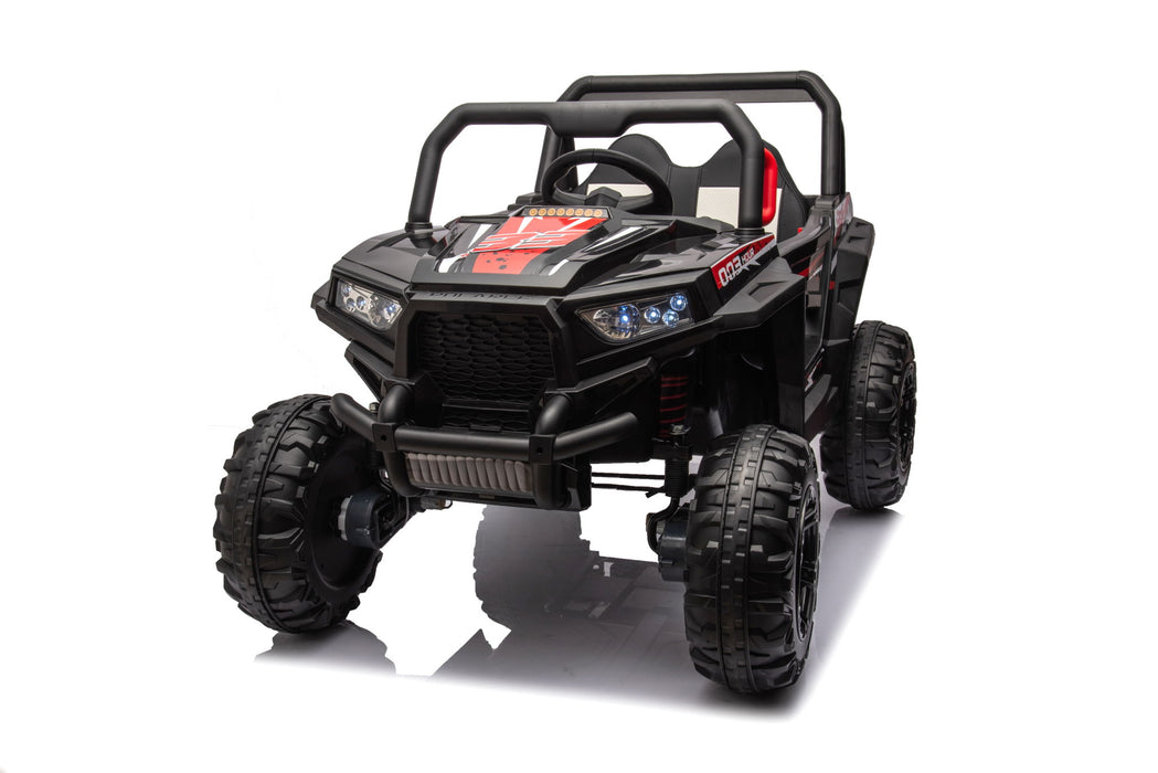 12V7A*2 30W*4 Four-Wheel Drive Seat One Button Start, Forward And Backward, High And Low Speed, Music, Front Light, Power Display, Two Doors Can Open, 2.4G R / C, Seat Belt Four Wheel Absorber Daily Nest