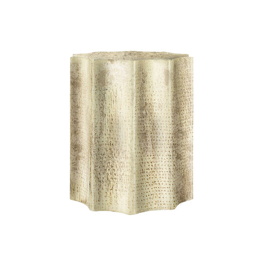 Drum Accent Side Table, Stylish Scalloped Design 8th Street