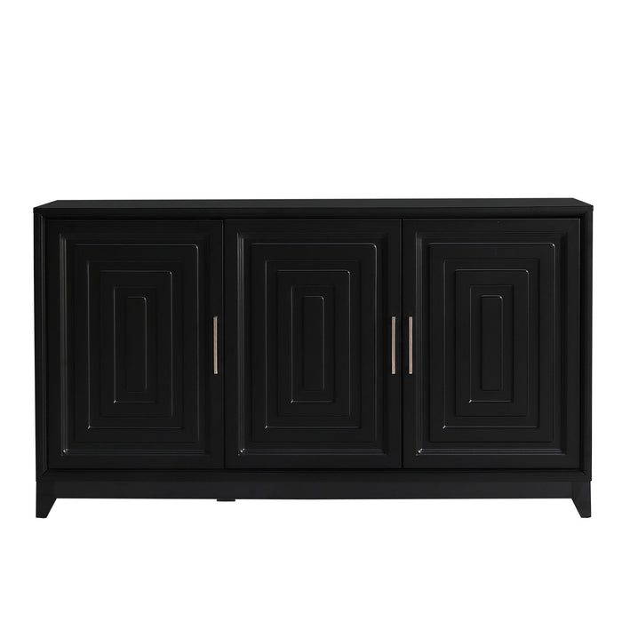 TV Stand For TVs Up To 65", Modern Entertainment Center Media Console Cabinet With 2 Spacious Storage Space, Solid Wood Legs For Living Room Hearth and Haven
